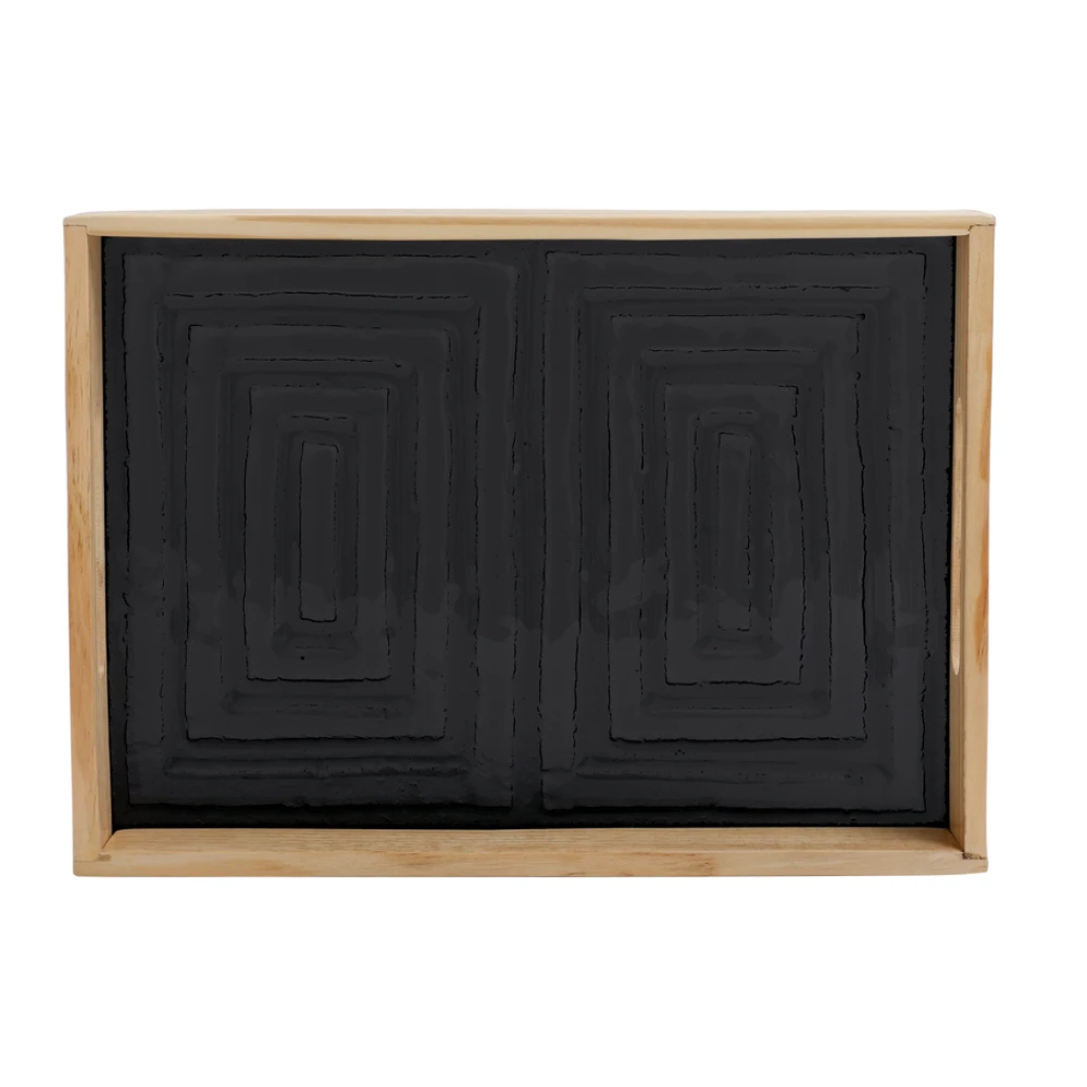 Hugo Glass serving tray Brown & Black
