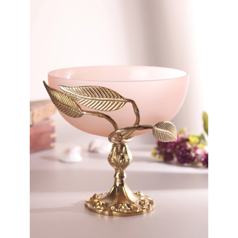 Verdant Elegance Glass Bowl