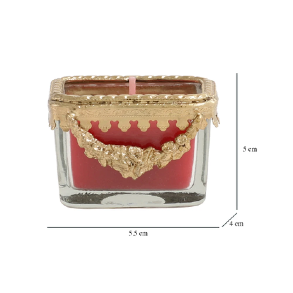 snowy whisper white scented candle glass jar with Golden Ring