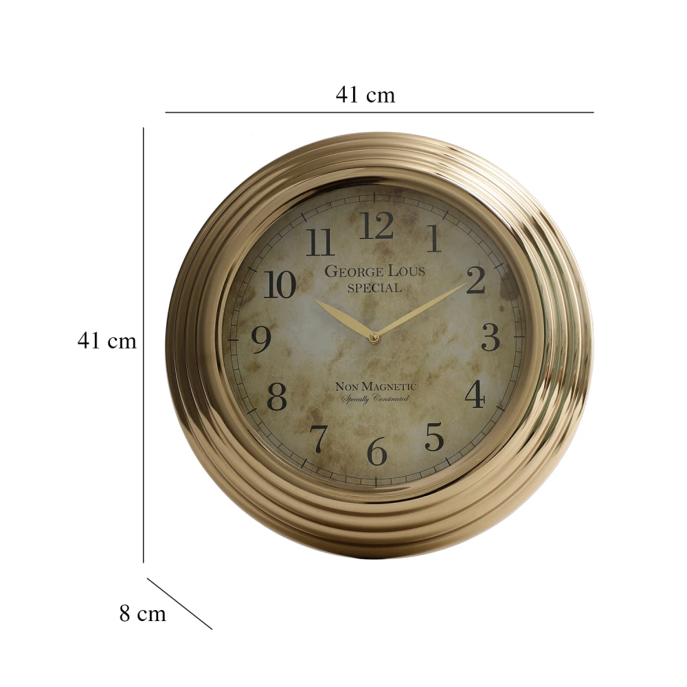 Gilded Rustic Wall Clock