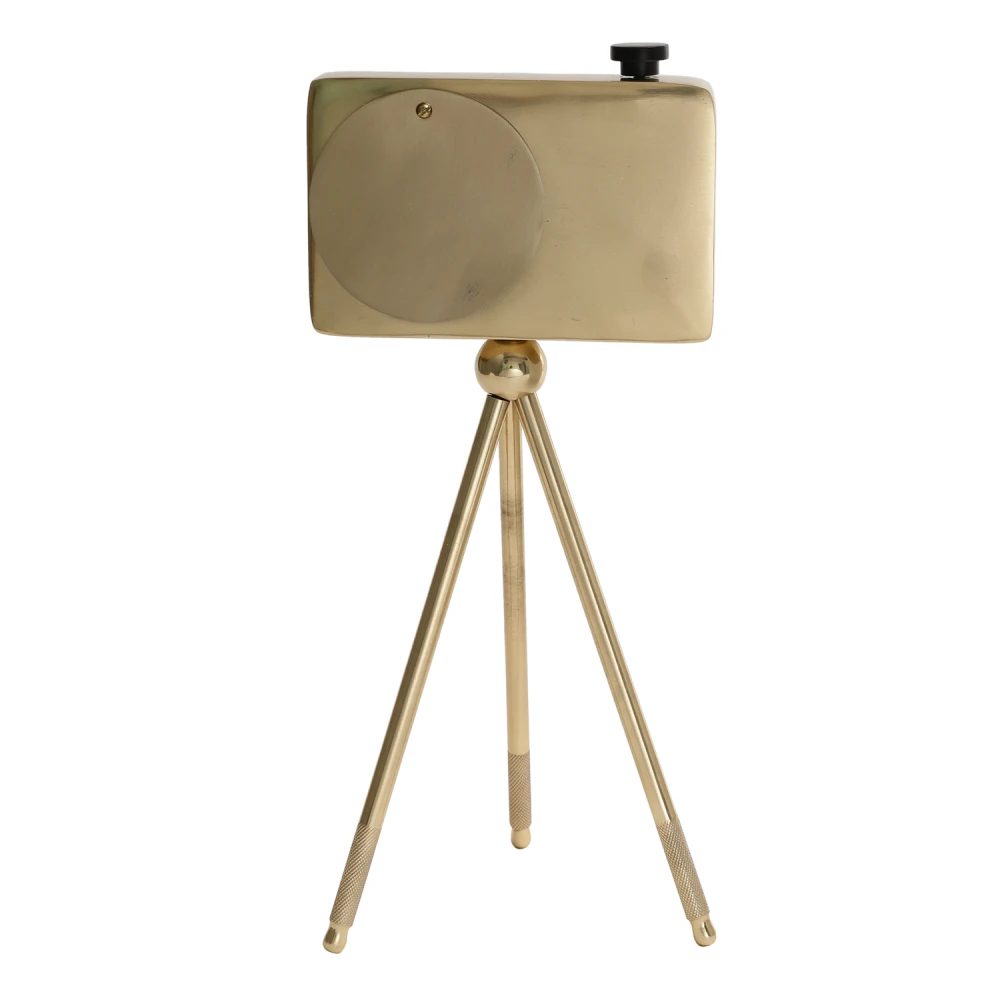 Cameratic Table Clock in Gold & Black