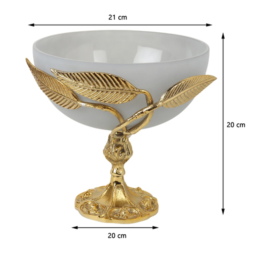 Verdant Elegance Glass Bowl