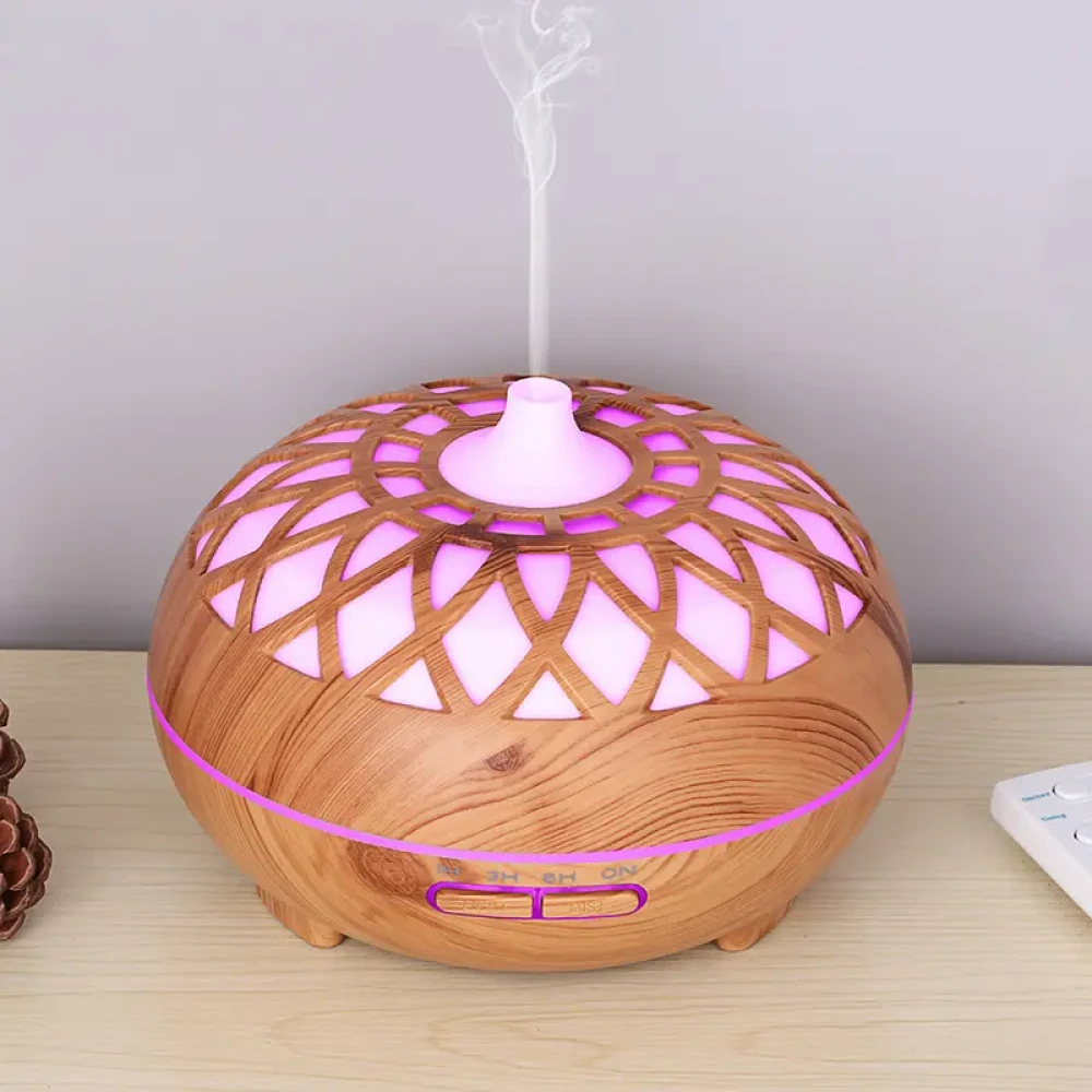 Hollow Wood Air Humidifier and Essential Oil Diffuser