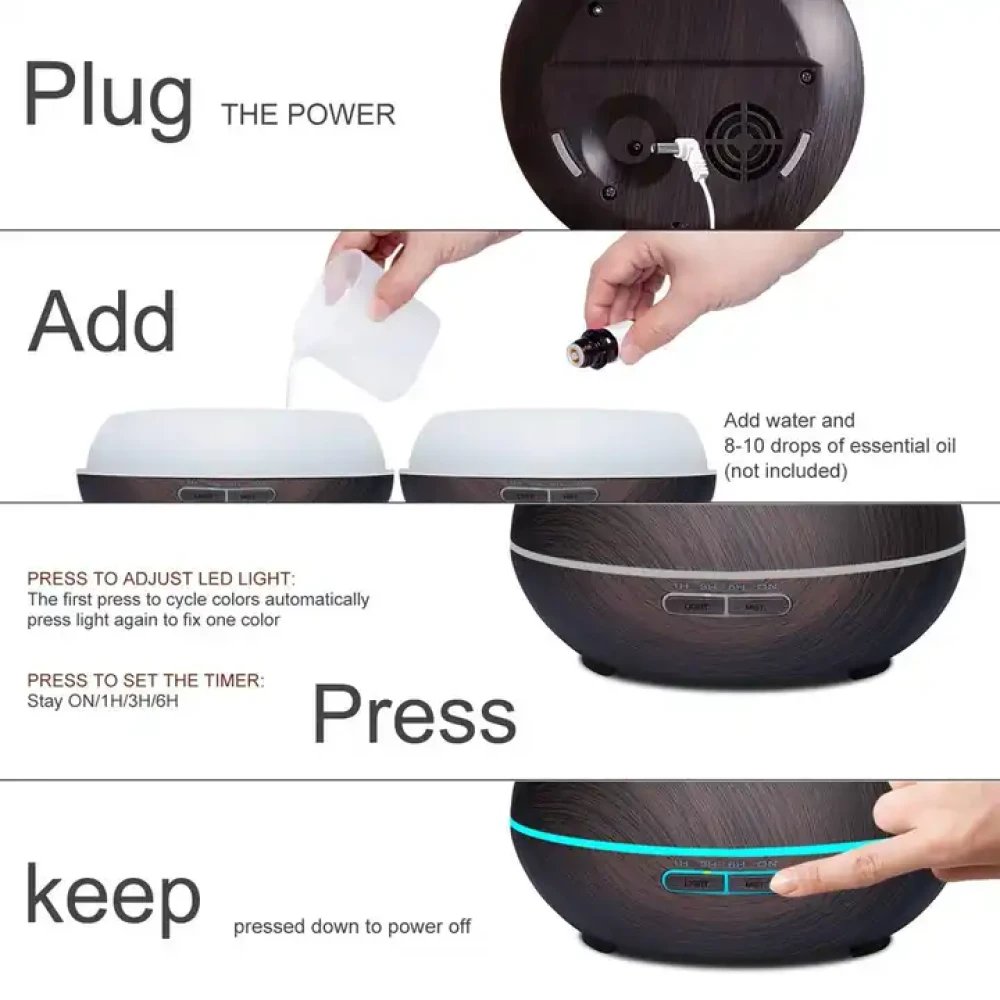 H730 Ultrasonic Air Humidifier & Essential Oil Diffuser