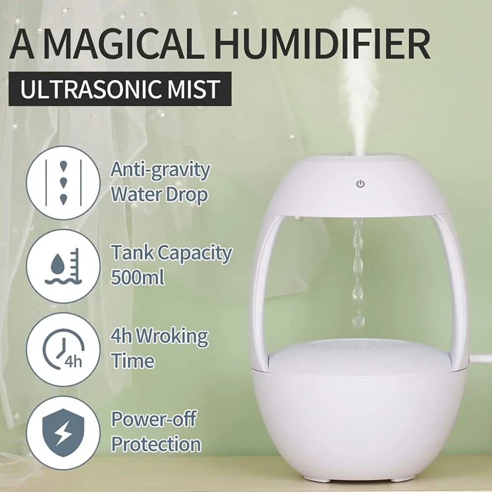 Anti-Gravity Water Drop Aroma Diffuser – Elevate Your Wellness Experience
