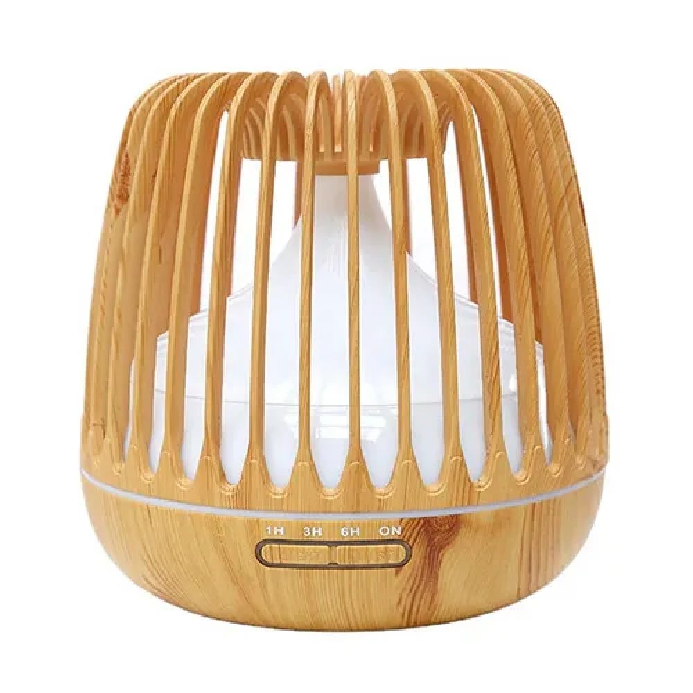 Ultrasonic Wooden Grill Air Humidifier and Essential Oil Diffuser – A Natural Touch of Serenity
