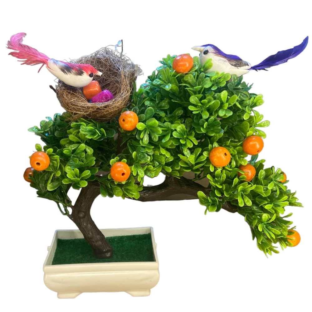 GOLDFISH1 Artificial Plants Fruits - Birds and Nest.