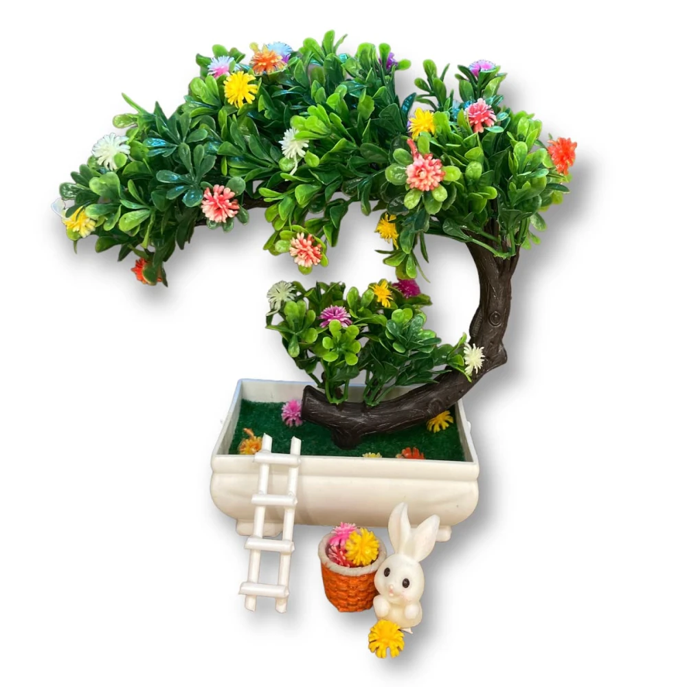 GOLDFISH1 Artificial Plants Flowers (Rabbit - Basket).