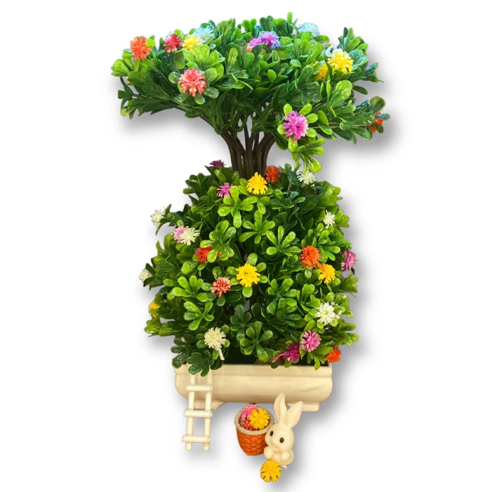 GOLDFISH1 Artificial Plant Flowers - Rabbit (Lader - Basket)