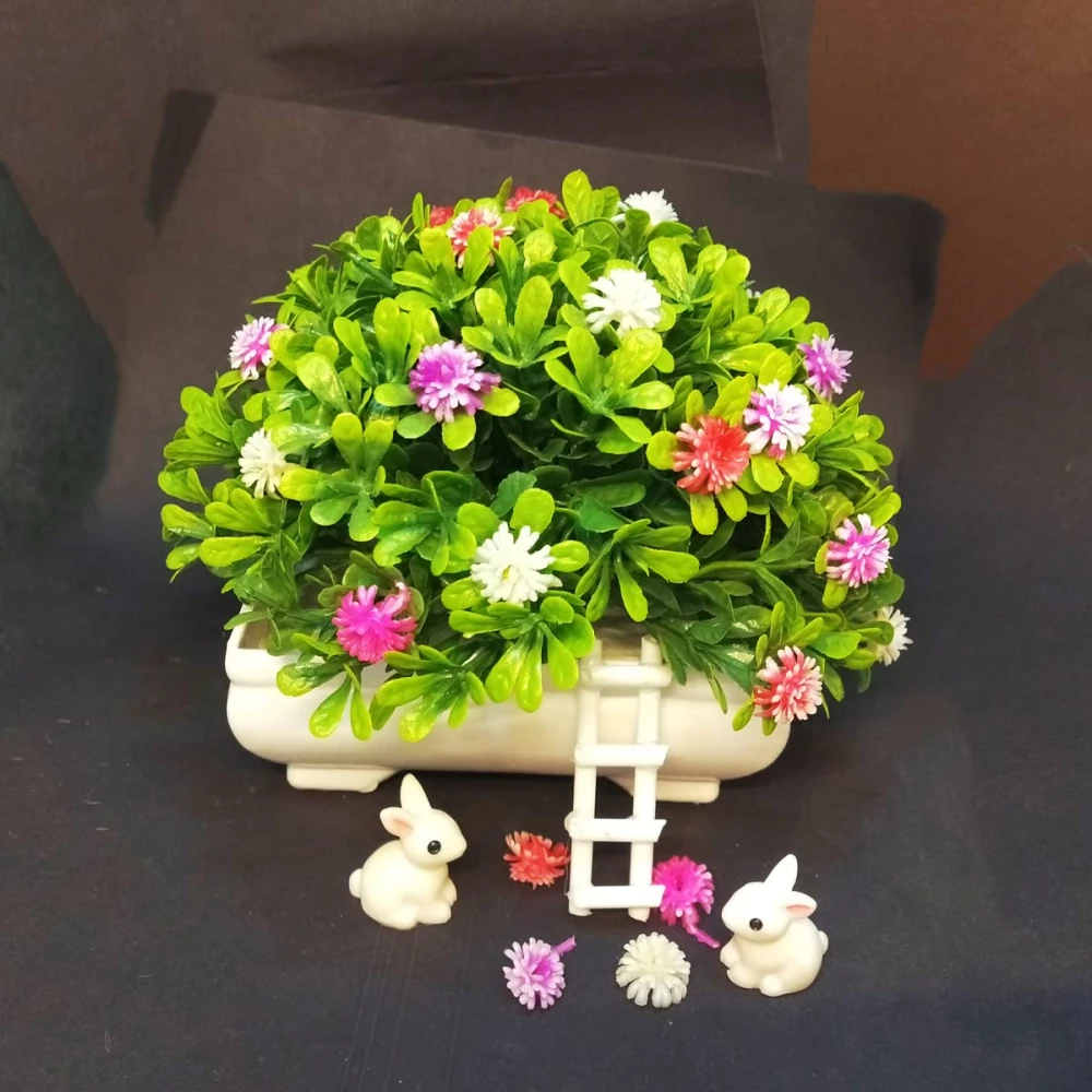 GOLDFISH1 Artificial Plant Rabbit Ladder/Flowers