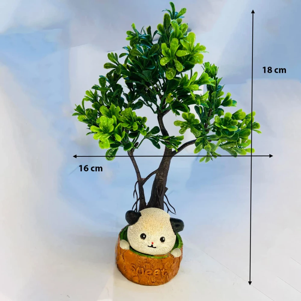 Adorable Bubu Bear Sitting Under the Tree – Miniature Decorative Set