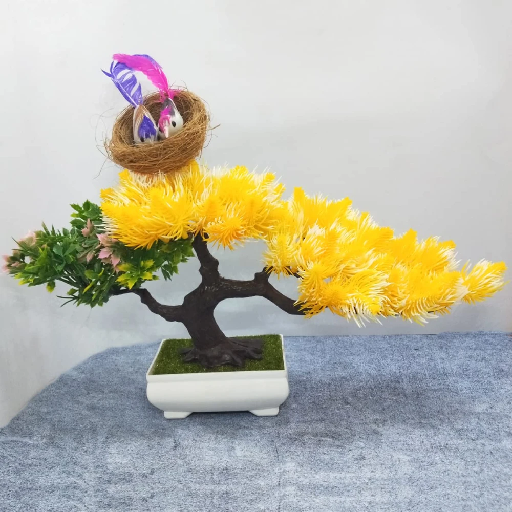 GOLDFISH1 Artificial Plants Bonsai (Flowers - Birds)