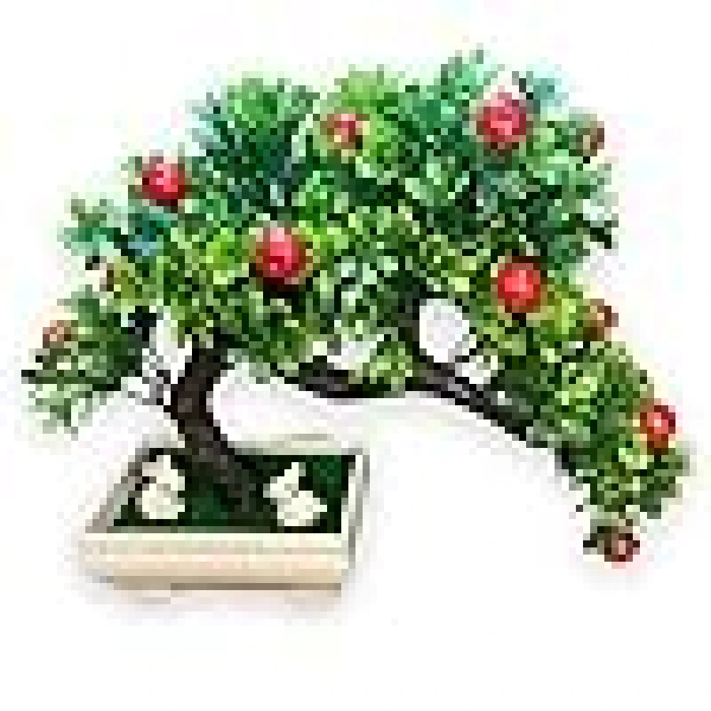 Artificial Tree with Fruits and Rabbits