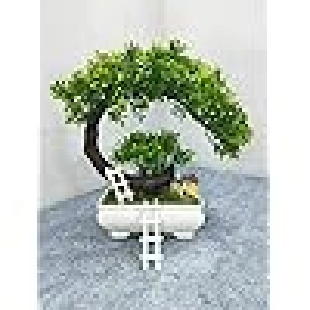 GOLDFISH1 Artificial Bonsai Plant with House and 2 ladders