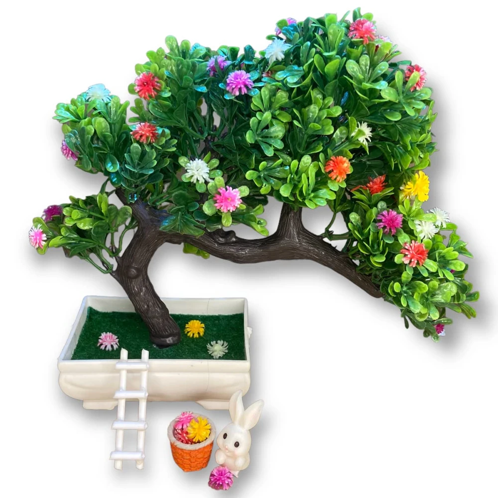 GOLDFISH1 Artificial Plants (Rabbits - Flowers) Basket.