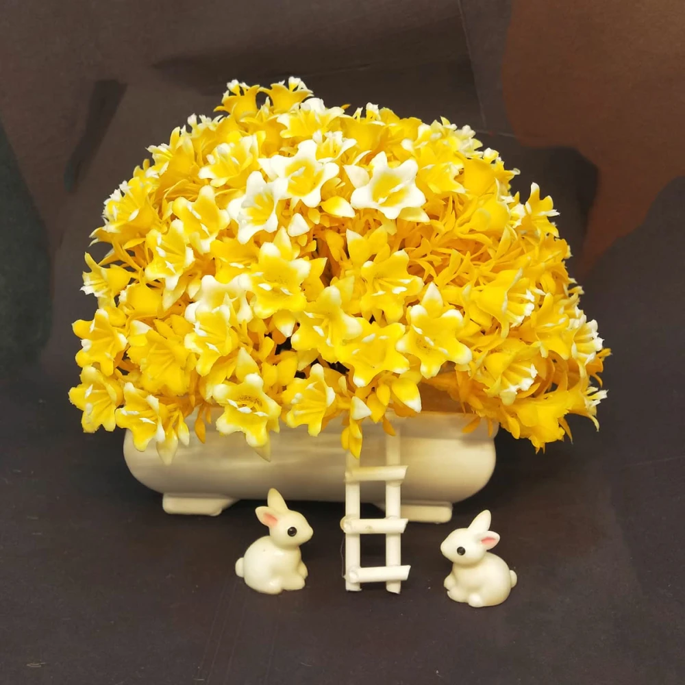 GOLDFISH1 Artificial Plants (Flowers - Rabbit) Ladder