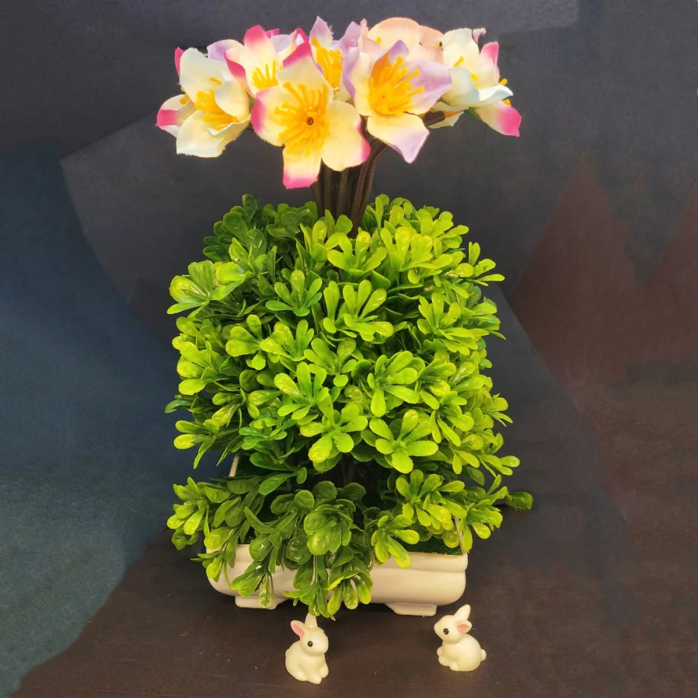 GOLDFISH1 Artificial Flower Bonsai Plant (Rabbits)