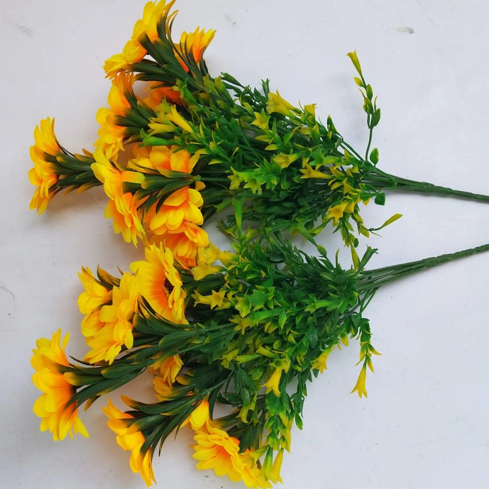 Artificial Sunflower Bunches (Yellow) Pack of 2