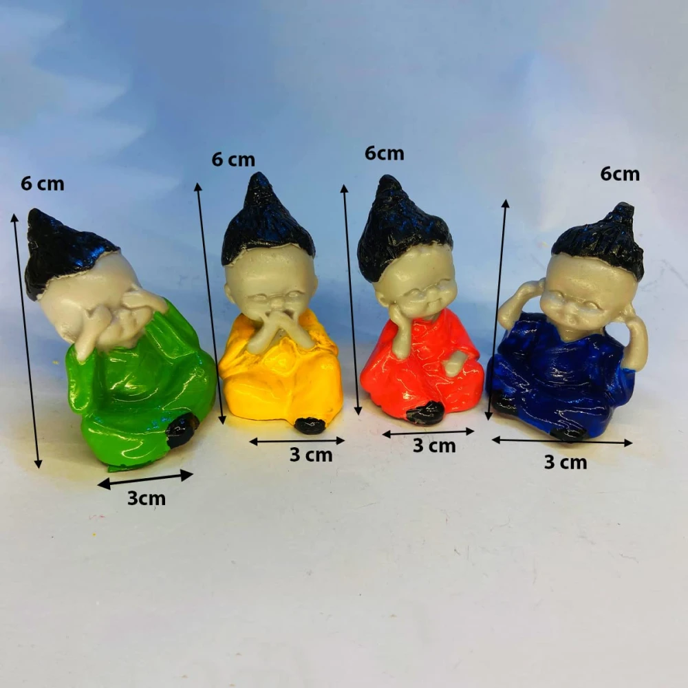 Little Buddha Figurines with Trees – Serene Spiritual Home Decor