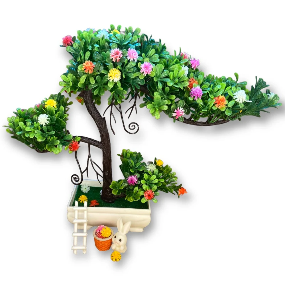 GOLDFISH1 Artificial Plants Flowers - Basket (Rabbit)