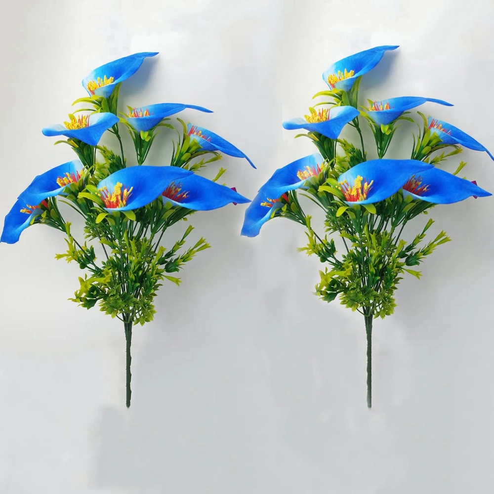 Artificial Anthurium Bunch and 18 Flowers Pack of 2