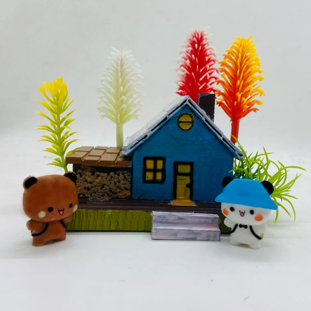 RAKAKART- beautiful miniature set - BUBU-DUDU with a farm house.