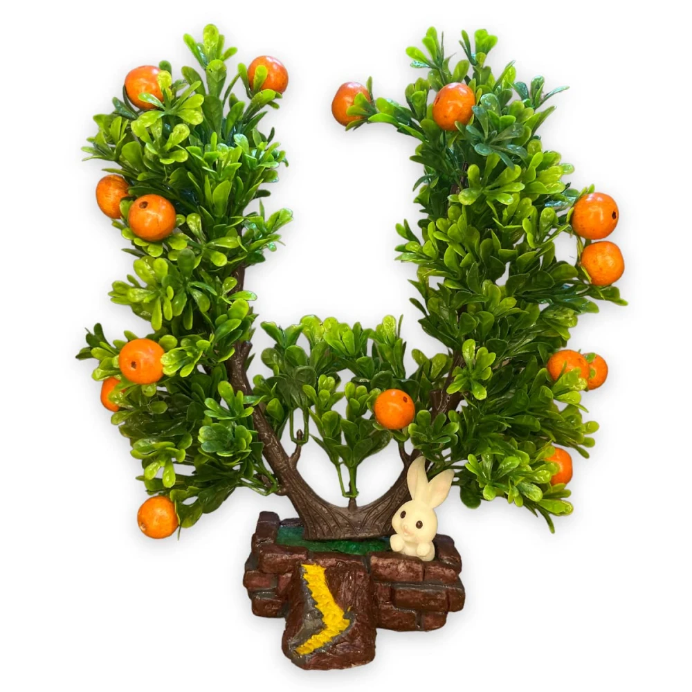 Artificial Tree Step Pot (Rabbit - Fruits)