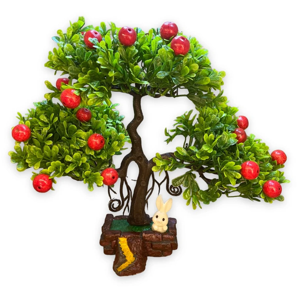 GOLDFISH1 Artificial Plant (Rabbit - Fruits) Pot Steps.