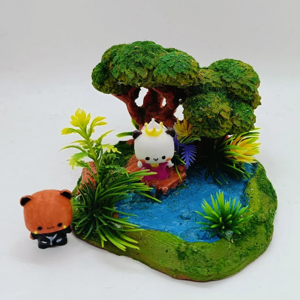 RAKAKART-beautiful BUBU-DUDU fairy garden lake miniature for home decor.