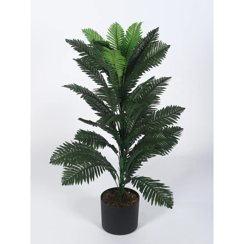 Artificial Plant 33inch Artificial Boston Fern Plants With Black Pot |Home Decor,Office Decor Perfect decor Gift,Set of 1