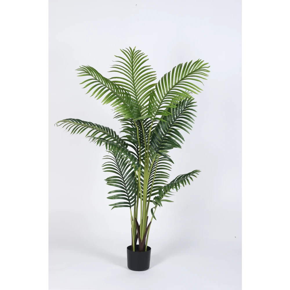 Artificial Plant 47inch Artificial Real Touch Areca Palm Plant With Black Pot |Home Decor,Office Decor Perfect Housewarming Gift,Set of 1