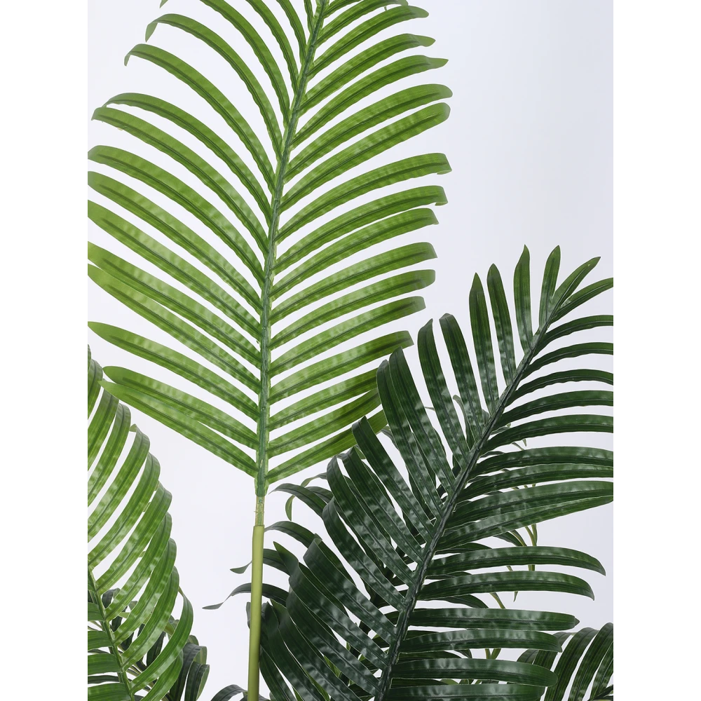 Artificial Plant 47inch Artificial Real Touch Areca Palm Plant With Black Pot |Home Decor,Office Decor Perfect Housewarming Gift,Set of 1