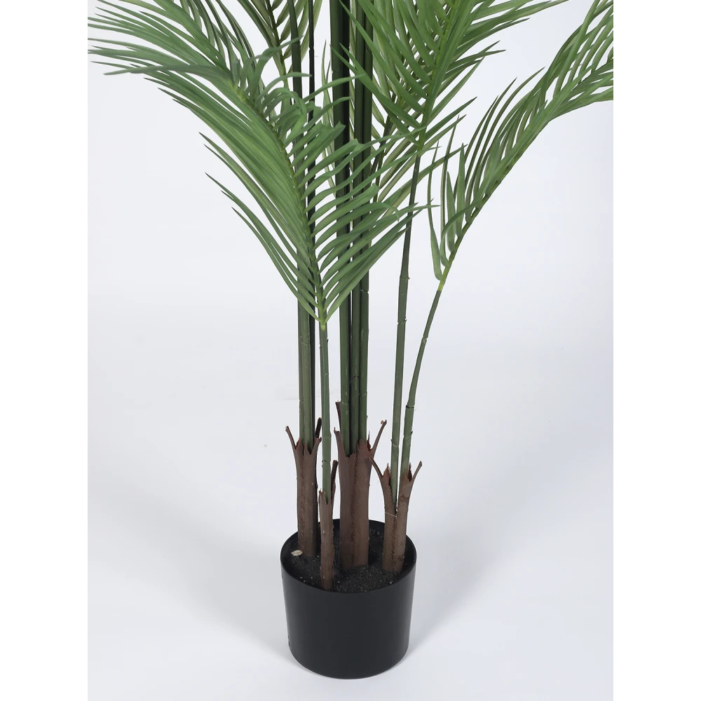 Artificial Plant 59inch Artificial Real Touch Areca Palm Plant With Black Pot |Home Decor,Office Decor Perfect decor Gift,Set of 1