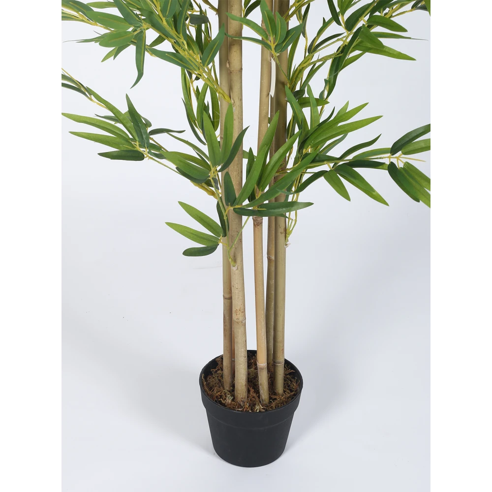 Artificial Plant 59inch Artificial Real Touch Bamboo Plants With Black Pot|Home Decor,Office Decor Perfect Gift,Set of 1