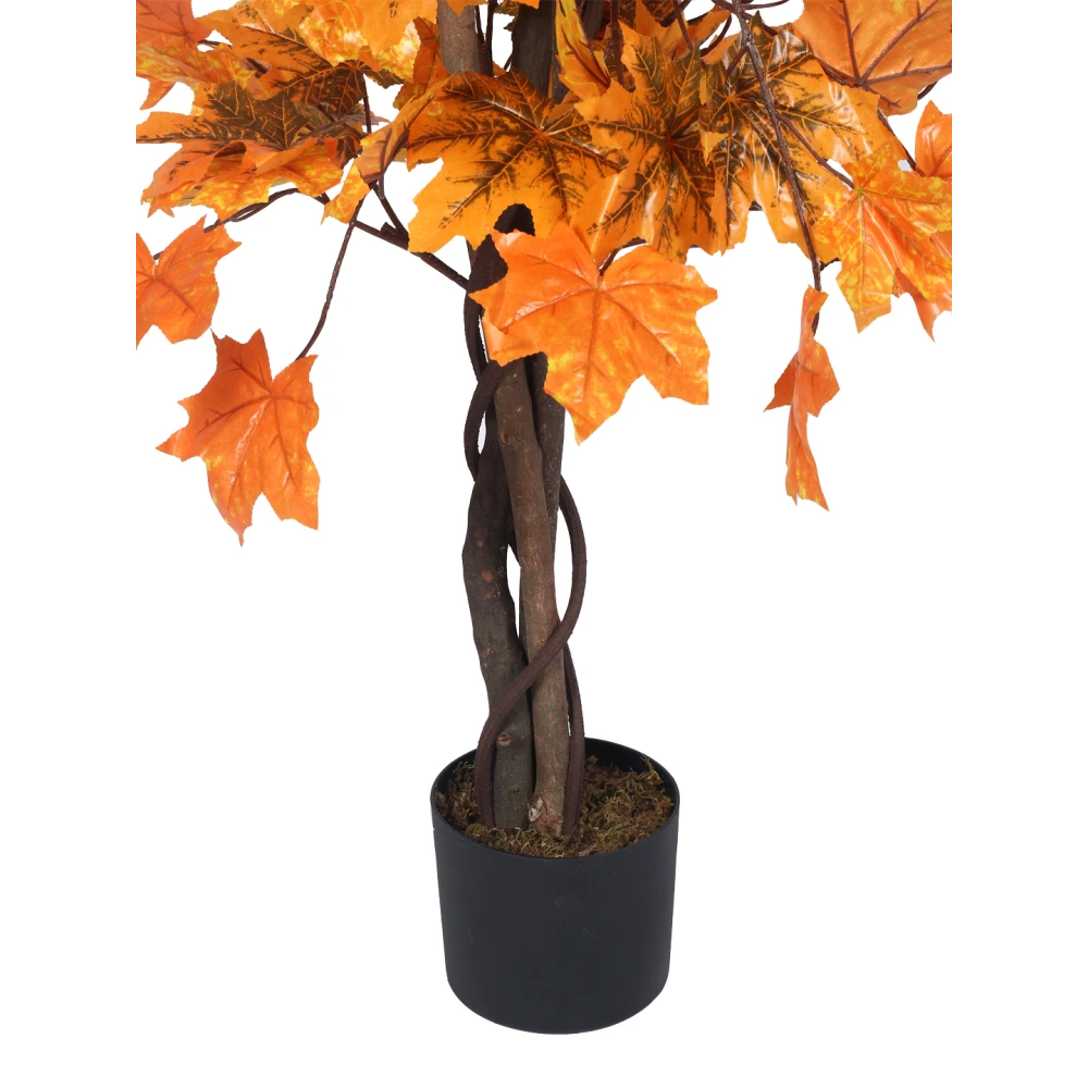 Artificial Plant 49inch Artificial Maple Fake Plant With Black Pot |Home Decor,Office Decor Perfect decor Gift,Set of 1