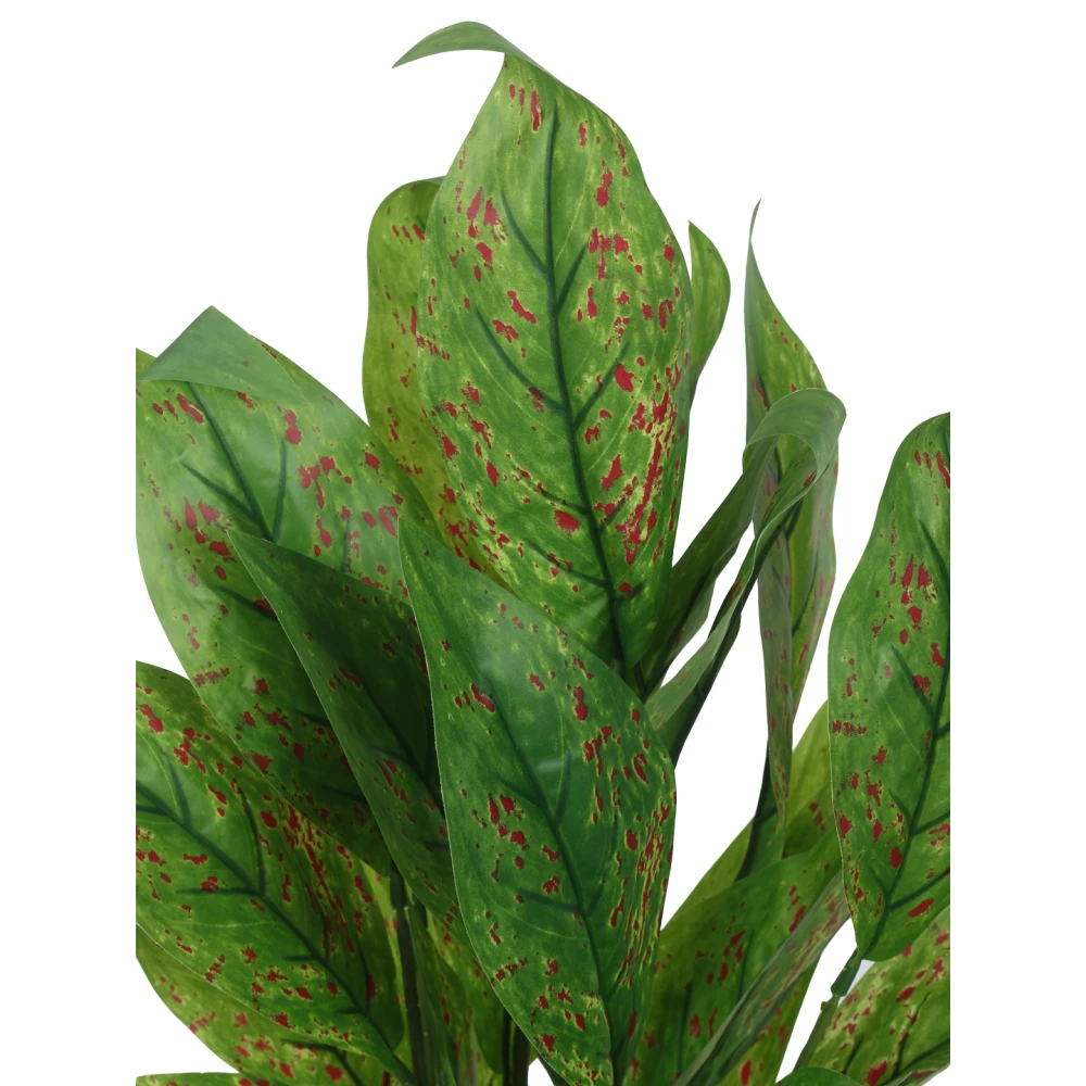 Artificial Plant 27inch Artificial Red Croton Plants With Black Pot|Home Decor,Office Decor Perfect,Set of