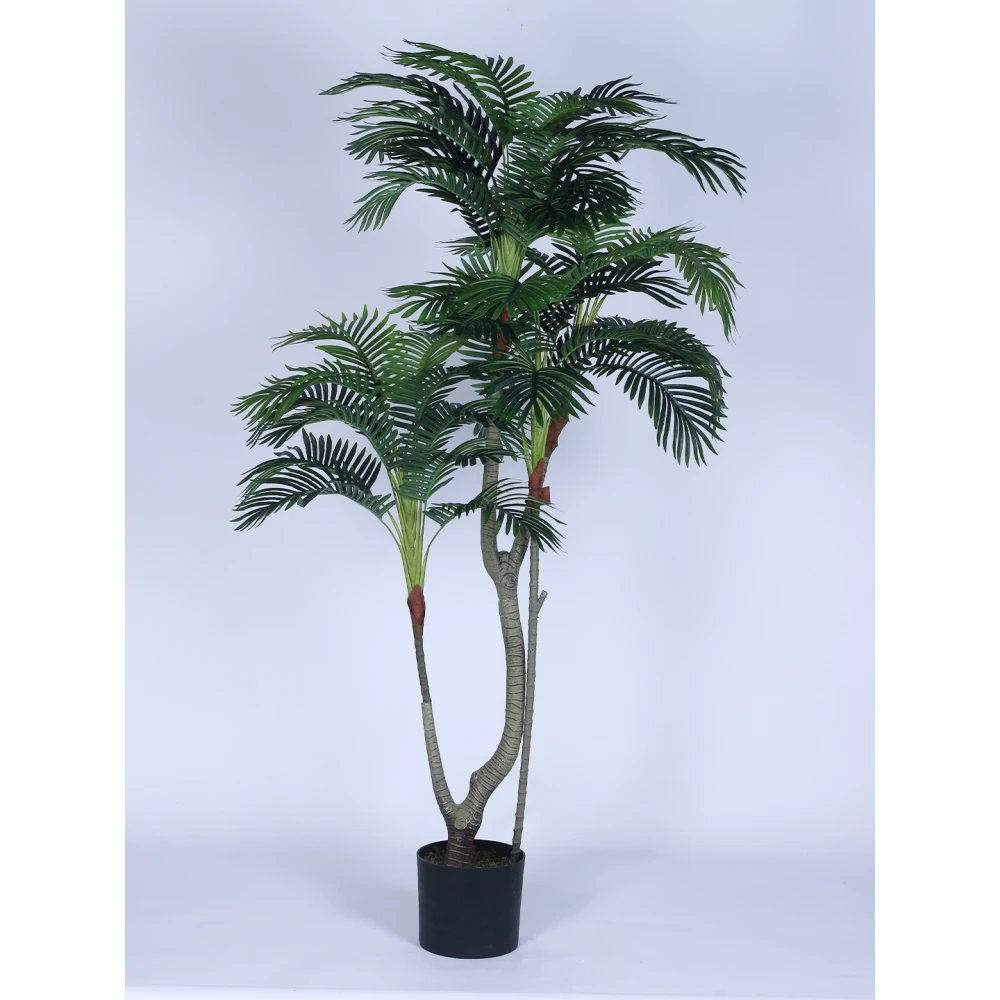 Artificial Plant 66inch Artificial Areca Plam Plants With Black Pot for Indoor & Outdoor with pot for Interior Decor/Home Decor/Office Décor