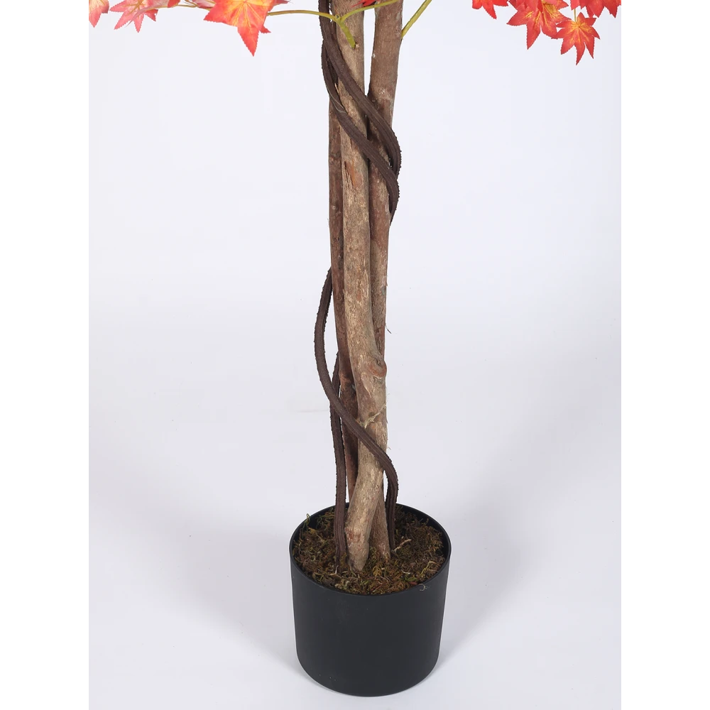 Artificial Plant 62inch Artificial Mini Maple Plant With Black Pot |Home Decor,Office Decor Perfect decor Gift,Set of 1