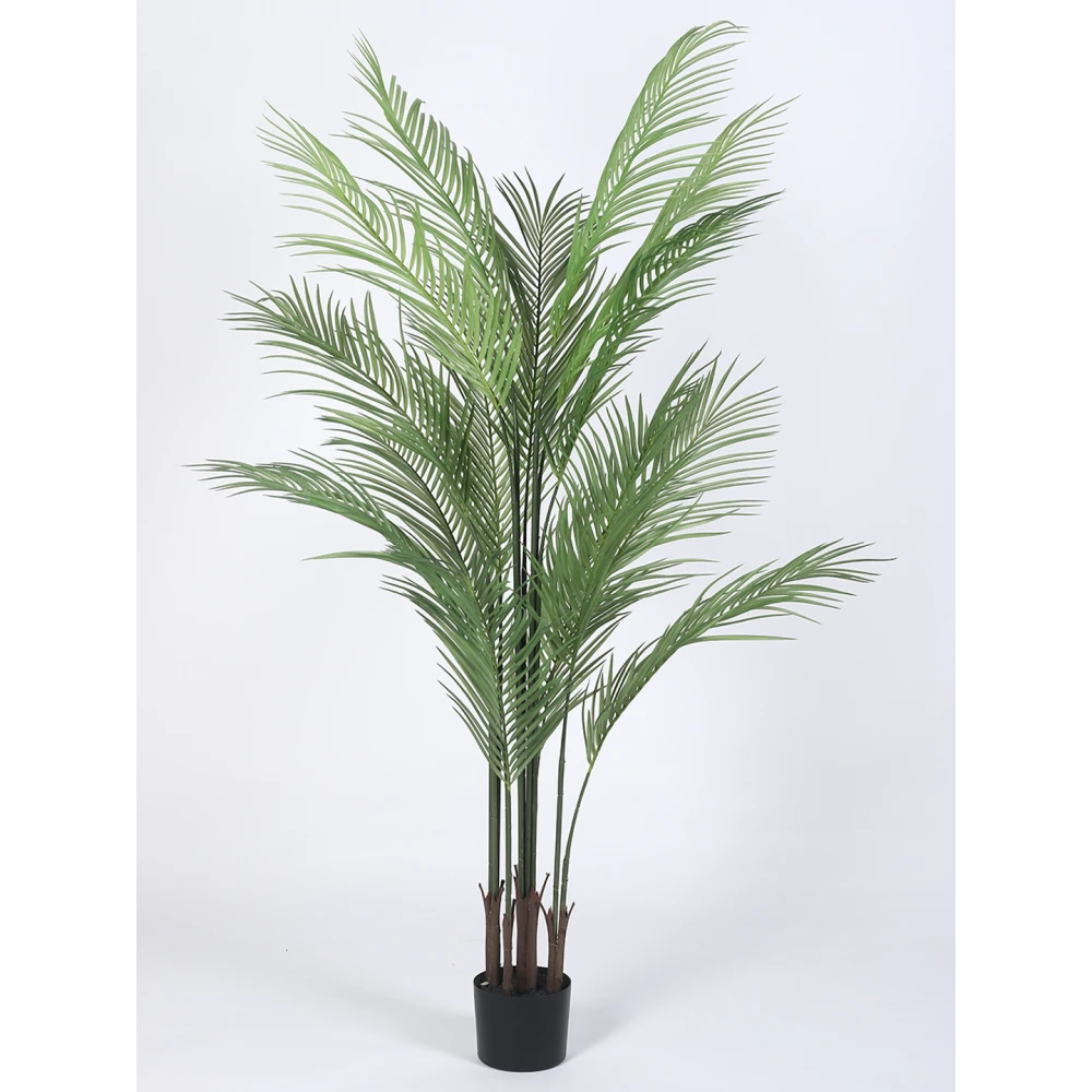 Artificial Plant 29inch Artificial Real Touch Areca Plants With Black Pot|Home Decor,Office Decor Perfect Housewarming Gift,Set of 1