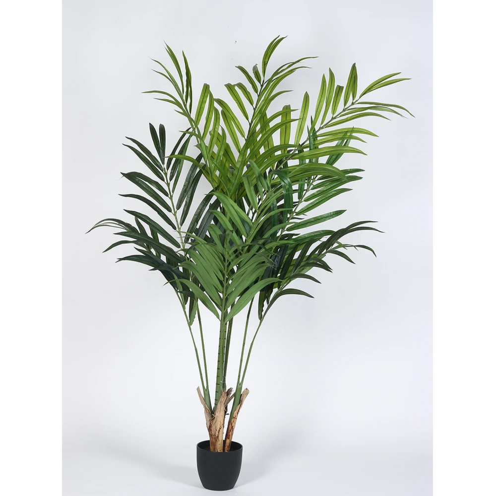 Artrificial Plant  74inch Artificial Areca Palm Plants big Leaves With Black Pot|Home Decor,Office Decor Perfect Gift,Set of 2