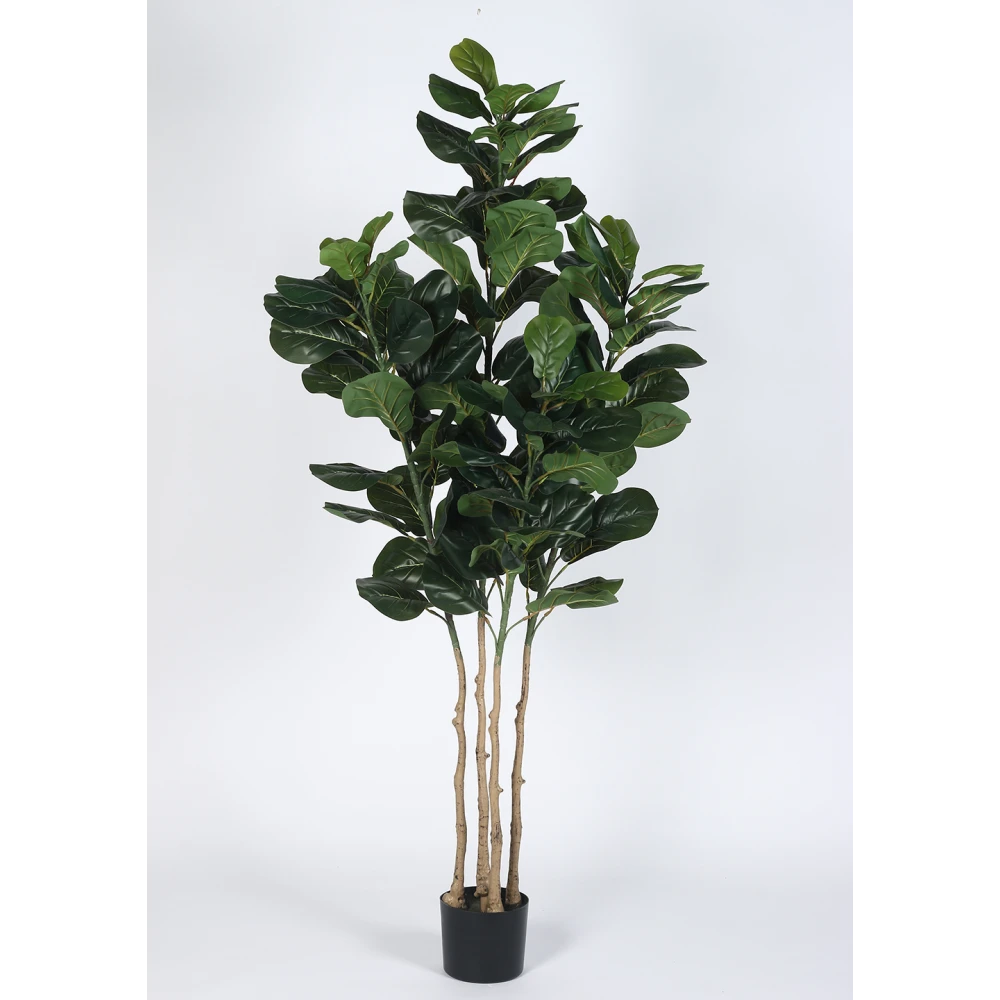 Artificial Plant 70inch Artificial Real Touch Fiddle Leaf Plants With Black Pot|Home Decor,Office Decor Perfect Housewarming Gift,Set of 1