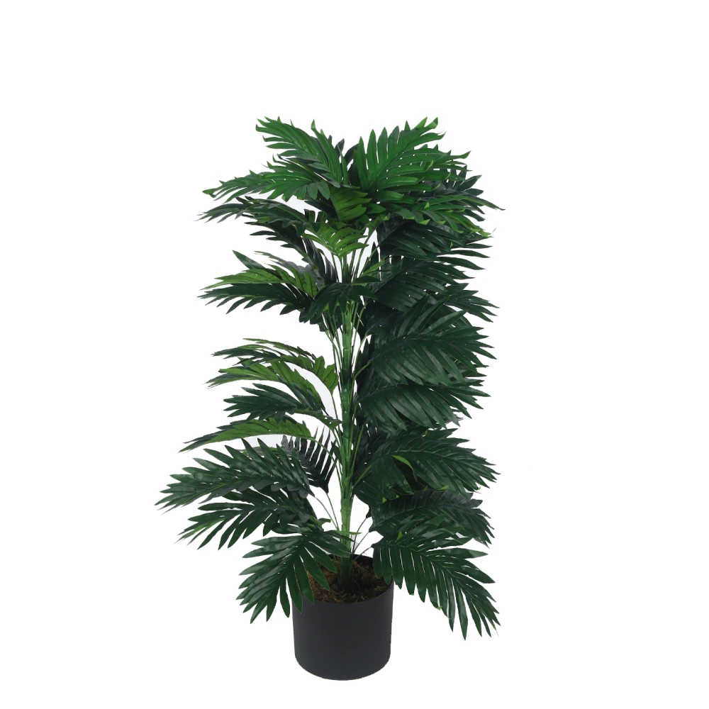 Artificial Plant 29inch Artificial Real Touch Areca Plants With Black Pot|Home Decor,Office Decor Perfect Housewarming Gift,Set of 1
