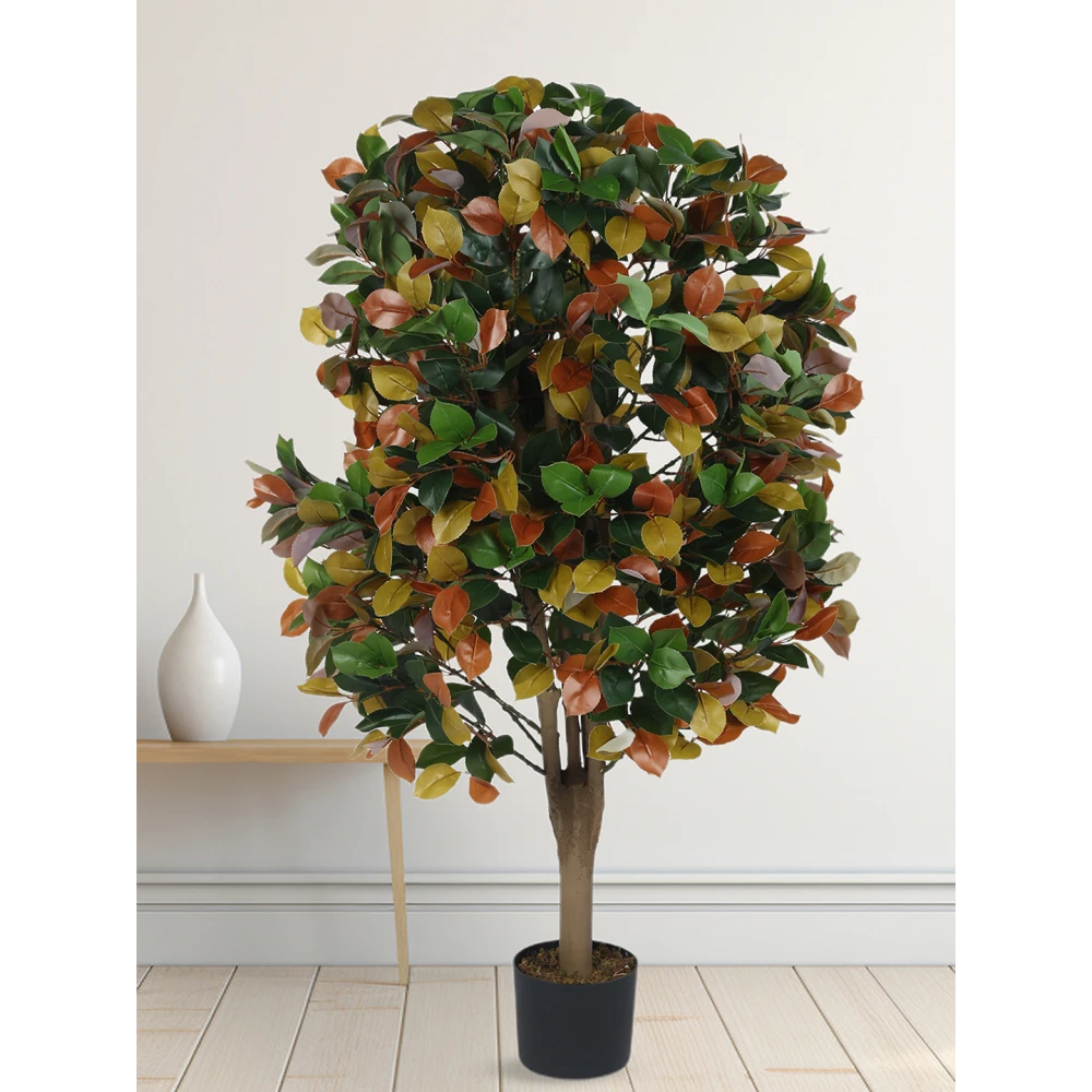 Artificial Plant 47inch Artificial Ficus Plants With Black Pot|Home Decor,Office Decor Perfect Gift,Set of 1