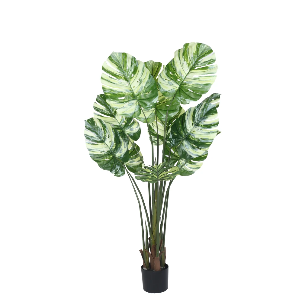 Artificial Plant  59inch Artificial Real Touch Monstera Plants With Black Pot|Home Decor,Office Decor Perfect Housewarming Gift,Set of 1