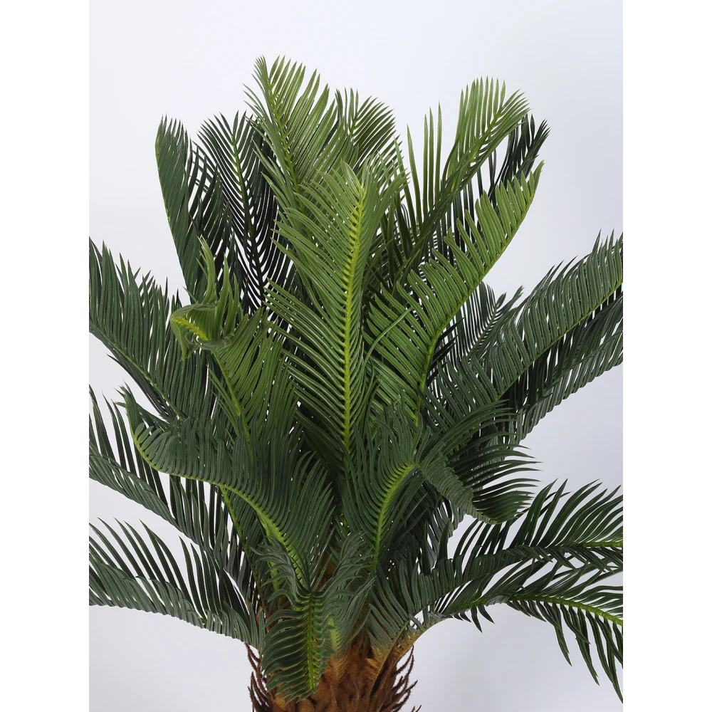 Artificial Plant 33inch Artificial Cycas Plants With Black Pot|Home Decor,Office Decor Perfect Housewarming Gift,Set of 1