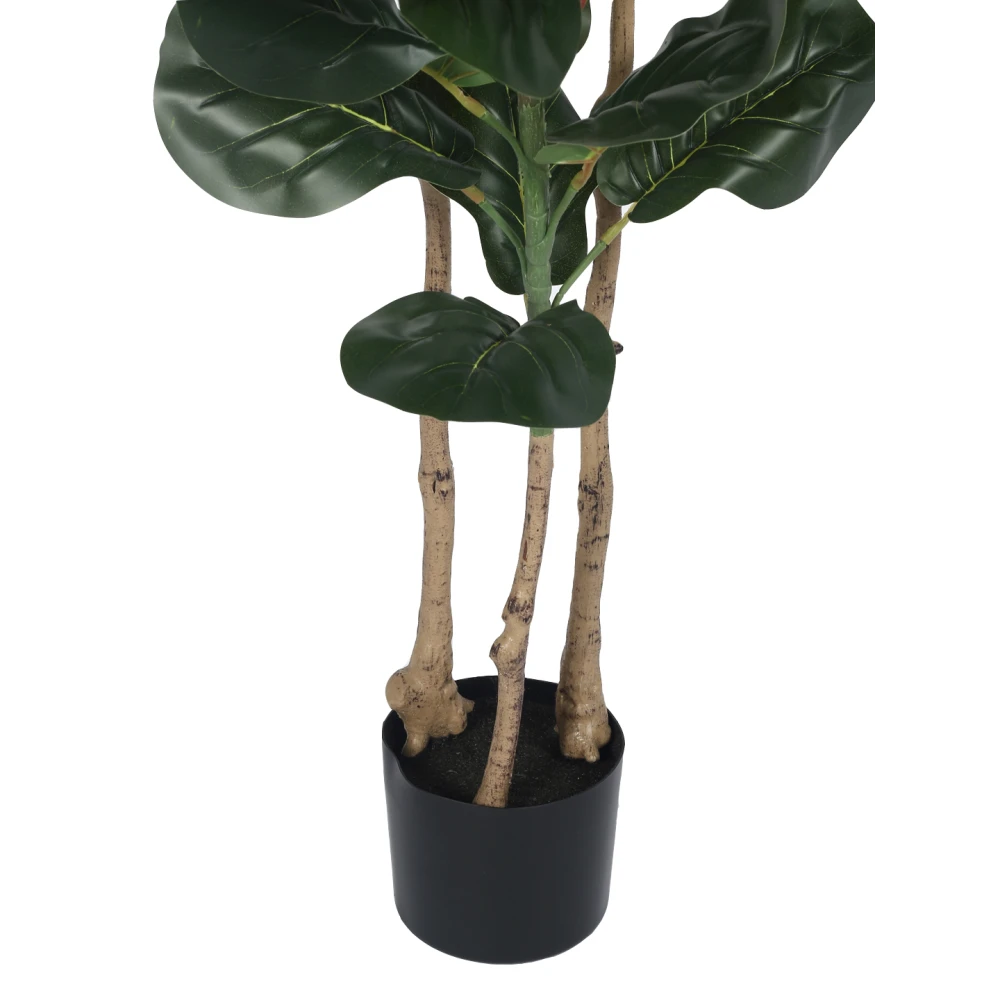 Artificial Plant 59inch Artificial Real Touch FiddleLeaf Plants With Black Pot|Home Decor,Office Decor Perfect Housewarming Gift,Set of 1