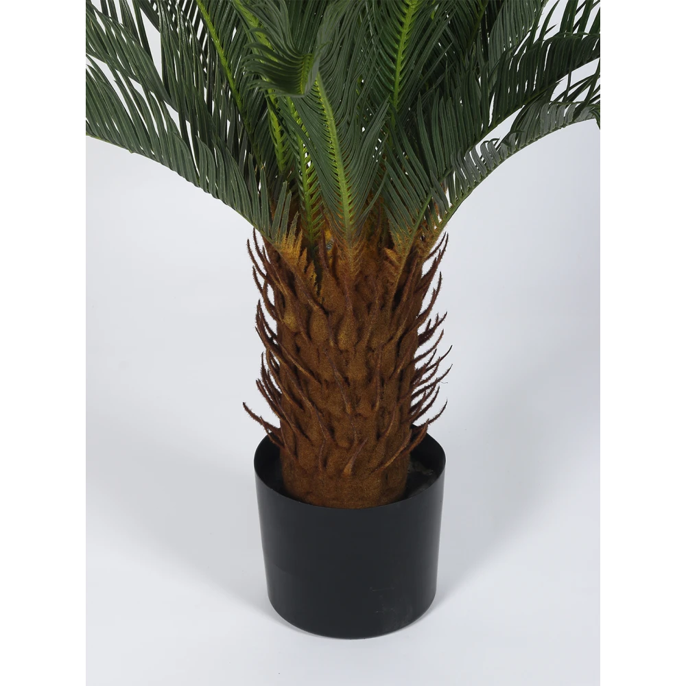 Artificial Plant 33inch Artificial Cycas Plants With Black Pot|Home Decor,Office Decor Perfect Housewarming Gift,Set of 1