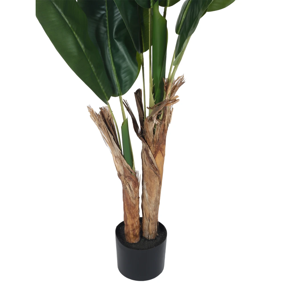 Artificial Plant  55inch Artificial Real Touch Banana Plants With Black Pot |Home Decor,Office Decor Perfect decor Gift,Set of 1