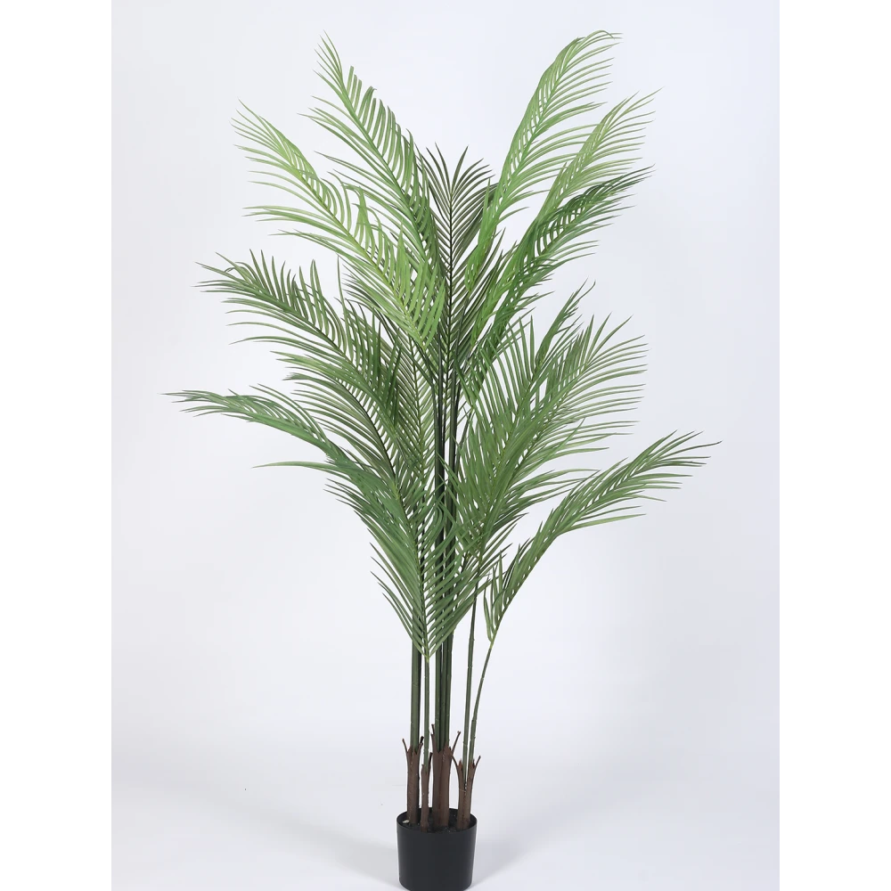 Artificial Plant 29inch Artificial Real Touch Areca Plants With Black Pot|Home Decor,Office Decor Perfect Housewarming Gift,Set of 1