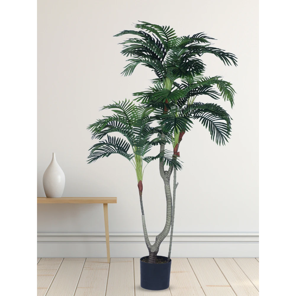 Artificial Plant 66inch Artificial Areca Plam Plants With Black Pot for Indoor & Outdoor with pot for Interior Decor/Home Decor/Office Décor